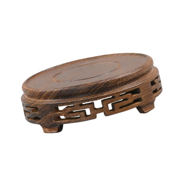 Soporte de exhibición de adornos redondos, soporte para pecera, taburete para plantas con detalles vívidos, estante estable para bonsáis, soporte para M