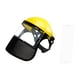 thumbnail image 5 of Protector facial transparente, equipo de protección, visera facial, protección ocular transparente profesional, protector facial para tala de árboles, corte de maleza en jardines. Amarillo, 5 of 5