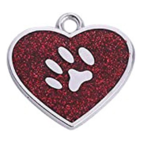 Genérico - Paq 12 Placa De Identificacion Forma Corazon Mascotas Lau