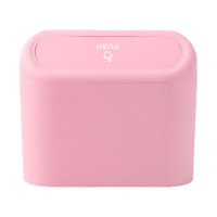 Magideal - Bote De Basura Negro Para Automóvil, Bote De Basura Para Automóvil, Bote De Basura Para Automóvil Con Tapa, Bote De Basura Para Vehículo Para Automóvi Rosa