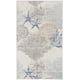 thumbnail image 2 of Alfombra Nourison Pompeii Nature 61 x 91 cm Marfil Gris Azul, 2 of 6