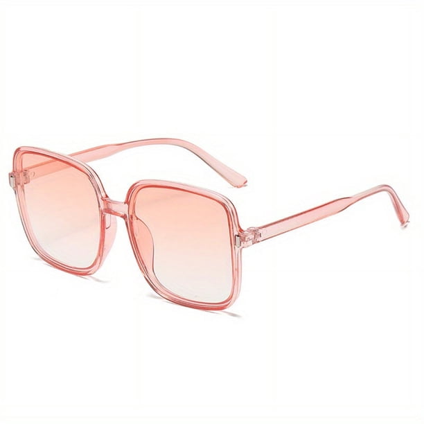 Stylish Oversized Square Frame Sunglasses for Women and Men - Ombre Lens Glasses with Minimalist Cat Eye Design