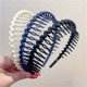thumbnail image 1 of Hair Clip Frosted Color Headband Women's Non-slip Band Teeth Simple Pressure Headband Face Headband Hair Accessories, 1 of 5