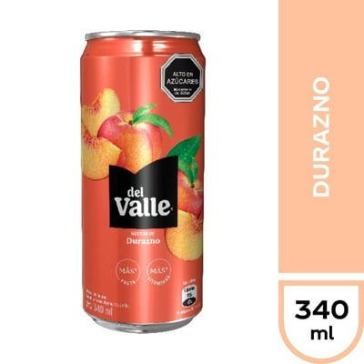 Néctar Durazno Frutas+Vitamin Lata 340 Ml Del Valle