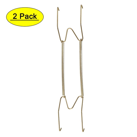Colgador de Platos Tipo W Uxcell para Exhibir Decoración de Coleccionista Acero Inoxidable Hierro Galvanizado Paquete de 2 9.45" x 1.97"