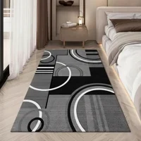 Casadeliacl - Alfombra Pasillera 3D Decorativa W.M G Moderna 1.8 M 60 M Ralla Blanco Negro