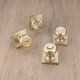 thumbnail image 4 of Manijas de puerta NCSEN Pack de 6 en oro cepillado sin cerradura, 4 of 6