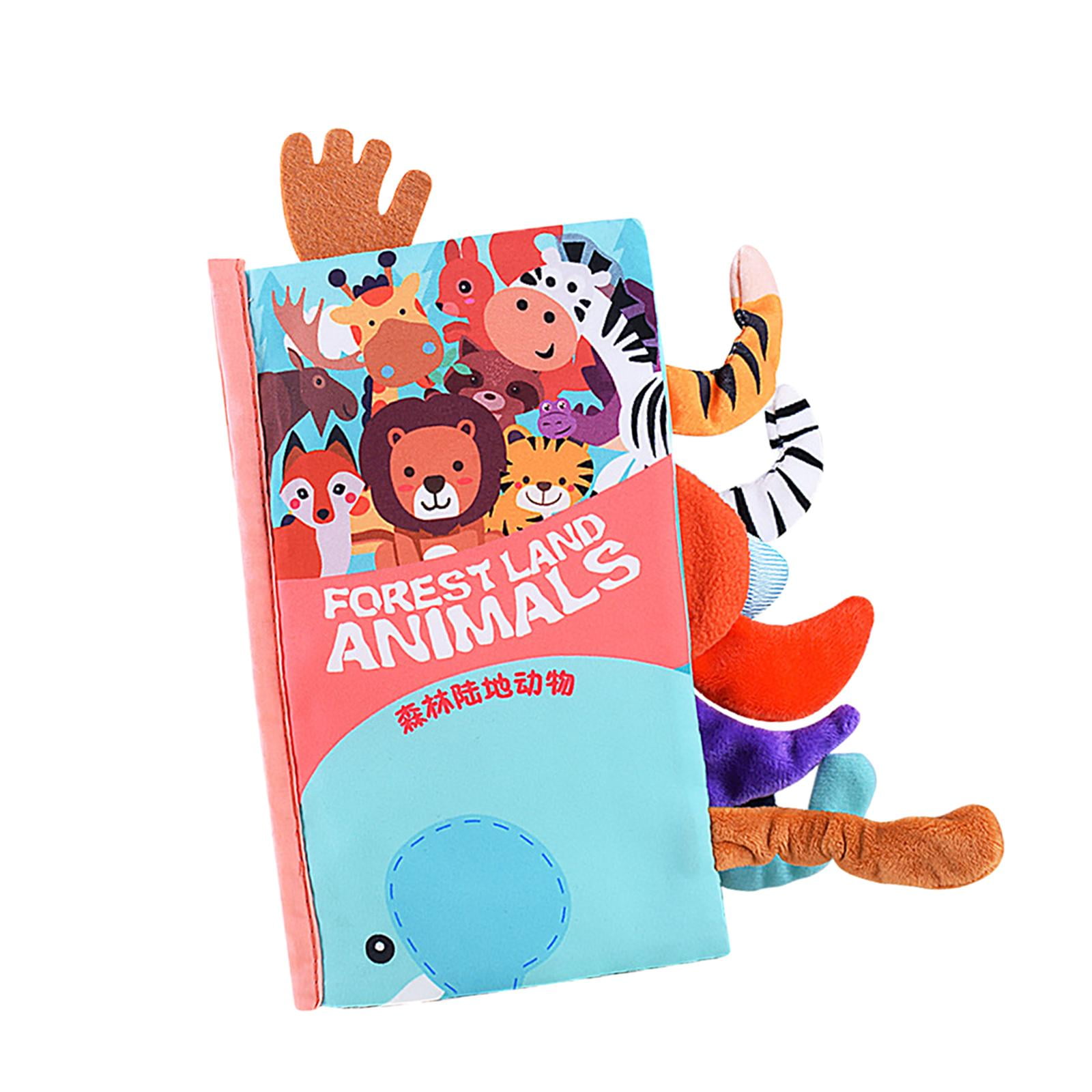 Bothyi - Libros Para Bebés, Juguetes Táctiles Y Táctiles Para Regalos De Ducha, Rellenos De Medias, Niños Y Niñas, Animales Terrestres Del Bosque