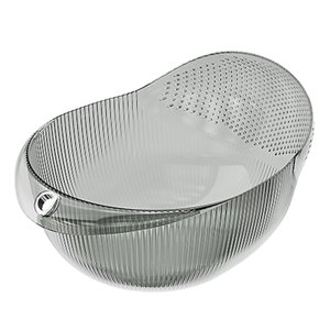 Magideal - Cesta De Drenaje, Cuenco Para Lavar Frutas Y Verduras, Organización De Cocina, Reutilizable, Cesta De Drenaje De Cocina Para Contenedores De Alimentos Gris