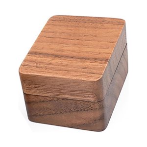 Ioensy - Joyero De Madera Anillos De Ceremonia De Boda Caja Para Portador Estuche De Viaje Escaparate Negro