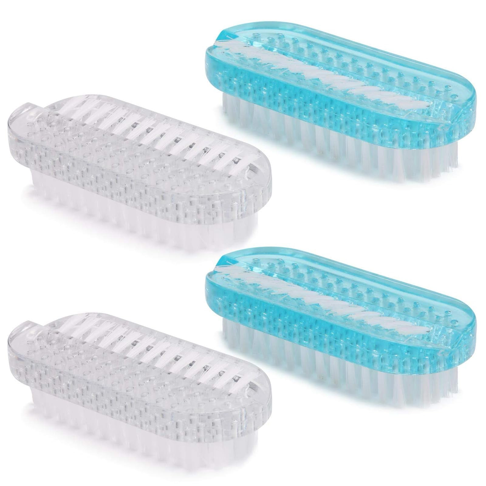 Cepillo De Limpieza Para Uñas Tbestmax Con Mango De Plástico, 4 Unidades