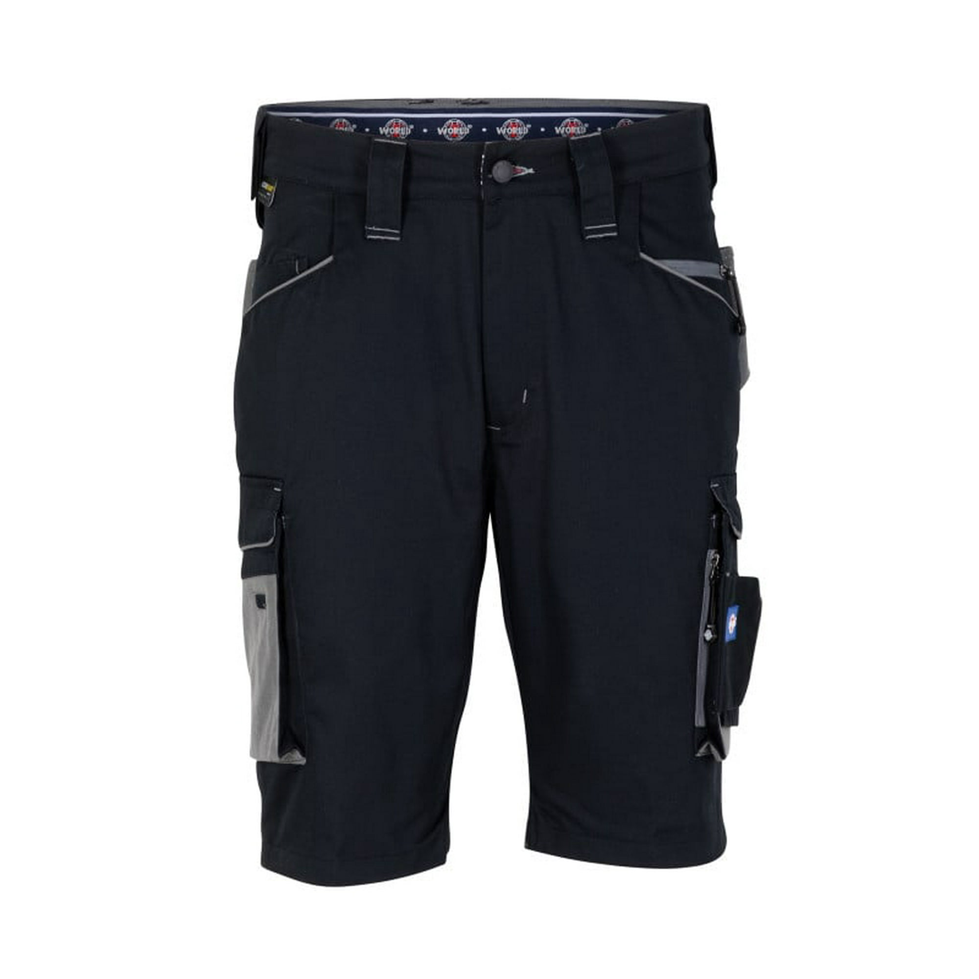 T-world - Pantalon Corto Cargo Hombre Negro/gris Claro