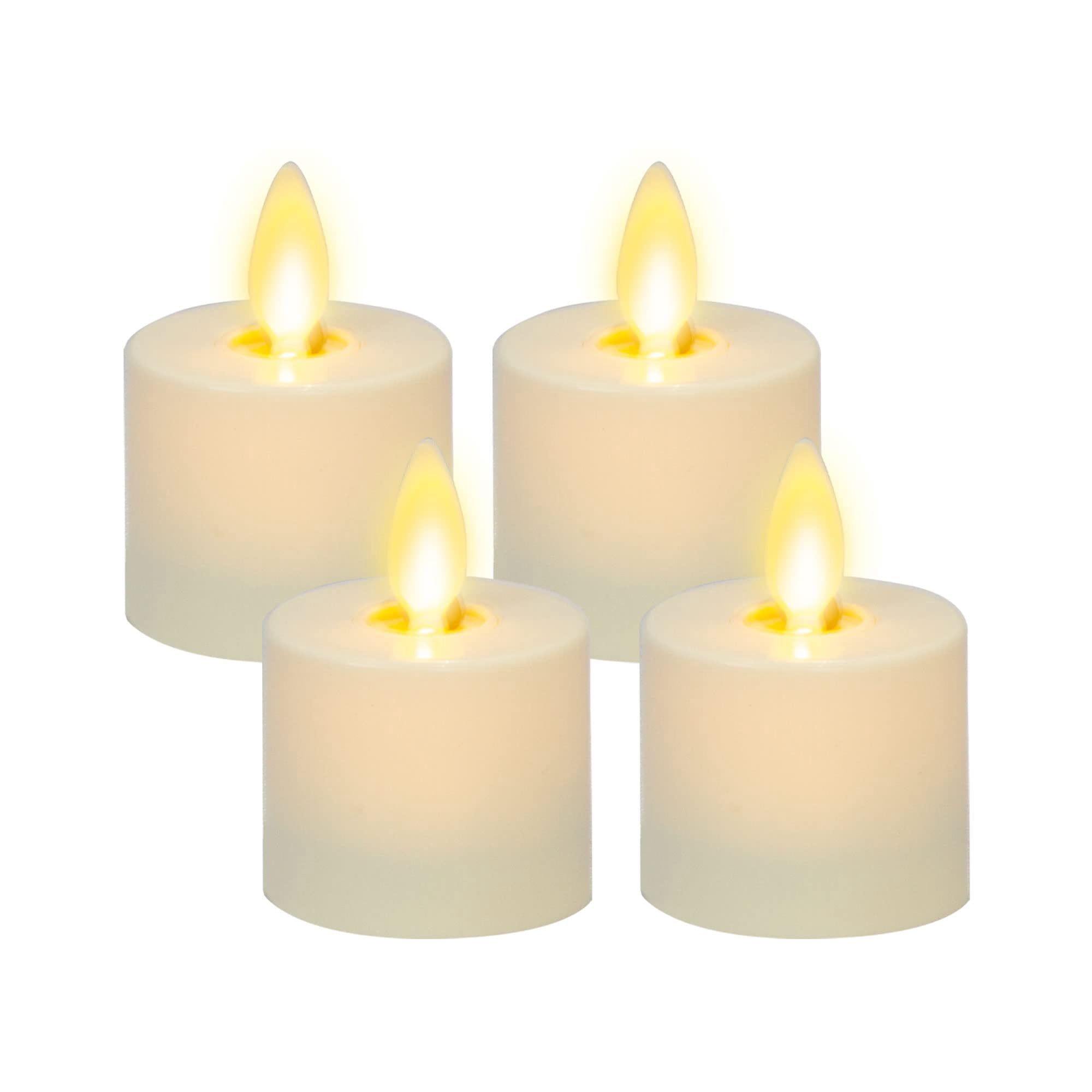 Velas Sin Llama Luminara Pearl Ivory Con Luz Led Cálida