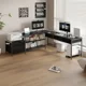 thumbnail image 4 of Escritorio Homeoffice Esquinero Forma L Oficina Convertible Negro, 4 of 6