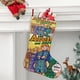 thumbnail image 2 of Los Archies Tema: Calcetines de Navidad, fino lino blanco para colgar en escaleras y chimenea, decoración navideña para el hogar, regalo de Navidad. 45cm × 32cm, 2 of 5