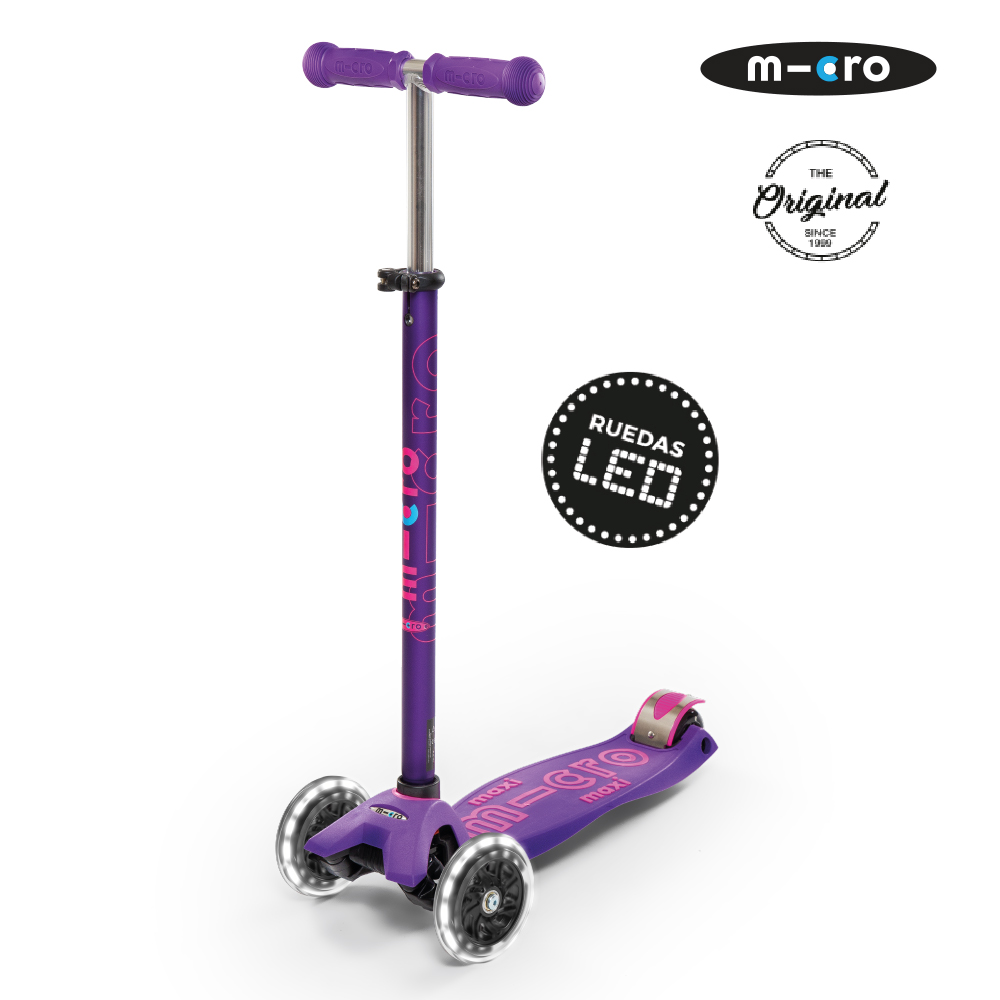 Micro - Scooter Maxi Deluxe Led Morado