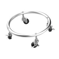 Magideal - Base De Cilindro De Gas Móvil, Soporte Para Tanque De Gas, Maceta Para Flores De Jardín, Tanque De Gas Versátil, Bandeja De Tanque De Almacenamiento Plata Con Freno30Cm