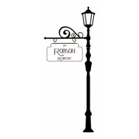 Rienda Libre Graphics - Decomural Personalised Family Name Lamppost Ws-44223