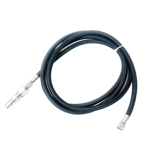 Manguera de aerógrafo, adaptador profesional de 180cm, accesorios para compresores de aire de tubo Premium, manguera de aerógrafo de nailon con tamaño Negro