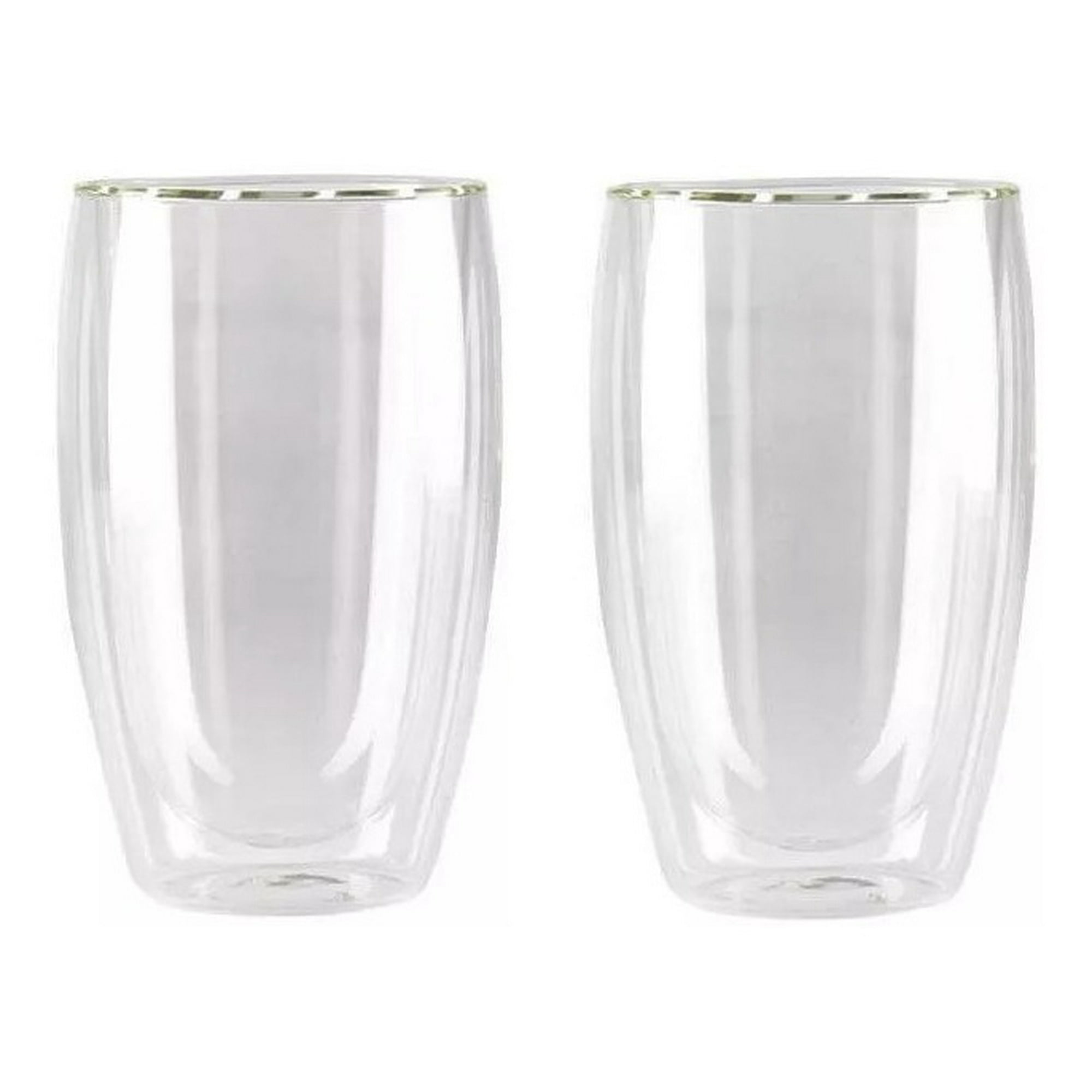 Set 2 Vasos Latte Glasso 473Ml - Doble Pared Vidrio Café