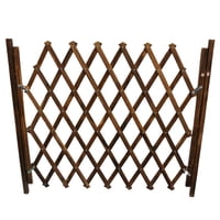 Magideal - Protector De Madera Para Perros Con Puerta De Acordeón, Puerta De Pantalla, Retráctil, Valla Independiente, Malla Plegable Portátil Para Puerta, , M M