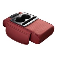 Magideal - Almohadilla De Consola Central De Automóvil Genérica Con Portavasos Fácil De Instalar La Almohadilla De Reproducción De Cuero Pu Versátil Para El Estilo Yo