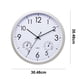 thumbnail image 2 of Reloj de pared silencioso retro de 12 pulgadas para interiores y exteriores, resistente al agua y con termómetro, 2 of 5