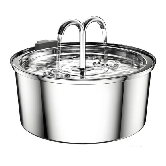 Bebedero Gato Automático Inox Llave Silencioso Dual 3,2 L