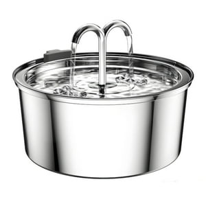 Genérico - Bebedero Gato Automático Inox Llave Silencioso Dual 3,2 L