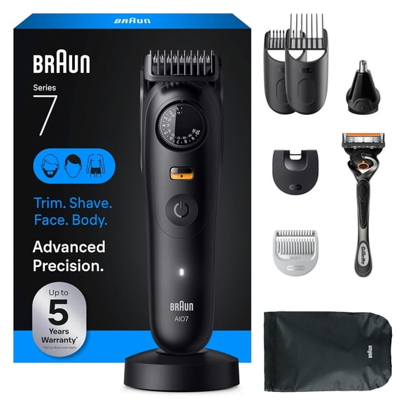 Kit Barba y Cuerpo Braun Series 7 40 Niveles Resistente Agua