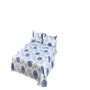 Genérico - Set De Sabanas 100% Algodon 2 Plazas Blanco C5