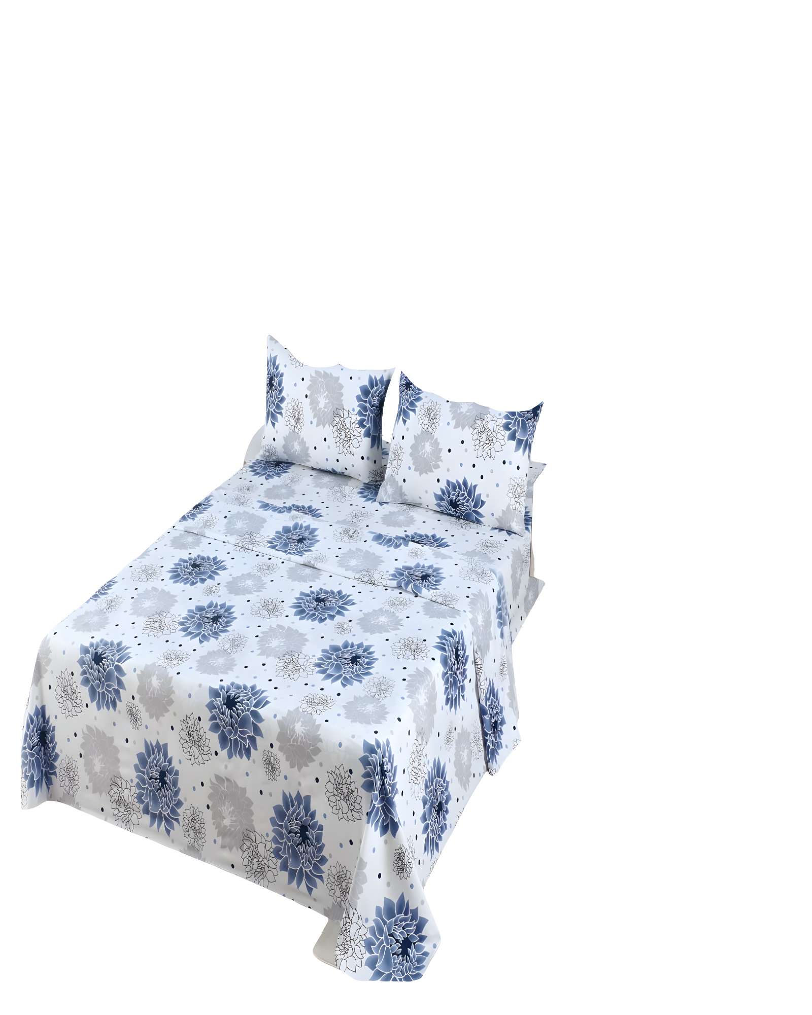 Genérico - Set De Sabanas 100% Algodon Plaza Y Media Blanco C5