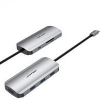 Hub 7 En 1 Usb-C A Hdmi4K/Usb3.0X3/Sd/Tf/Pd - Vention
