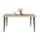 thumbnail image 2 of 63-inch Modern Dining Table, Wooden Tabletop & Rust-Resistant Iron Legs, Rectangular Kitchen Table for 6-8 People, Rustic Industrial Design for Dining Room, Patio(Table Only), 2 of 3