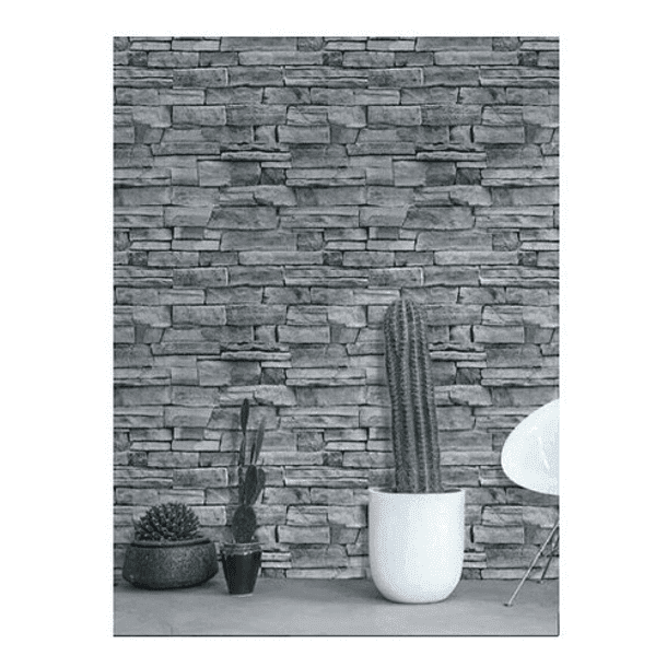 Genérico - Papel Mural Piedra Gris