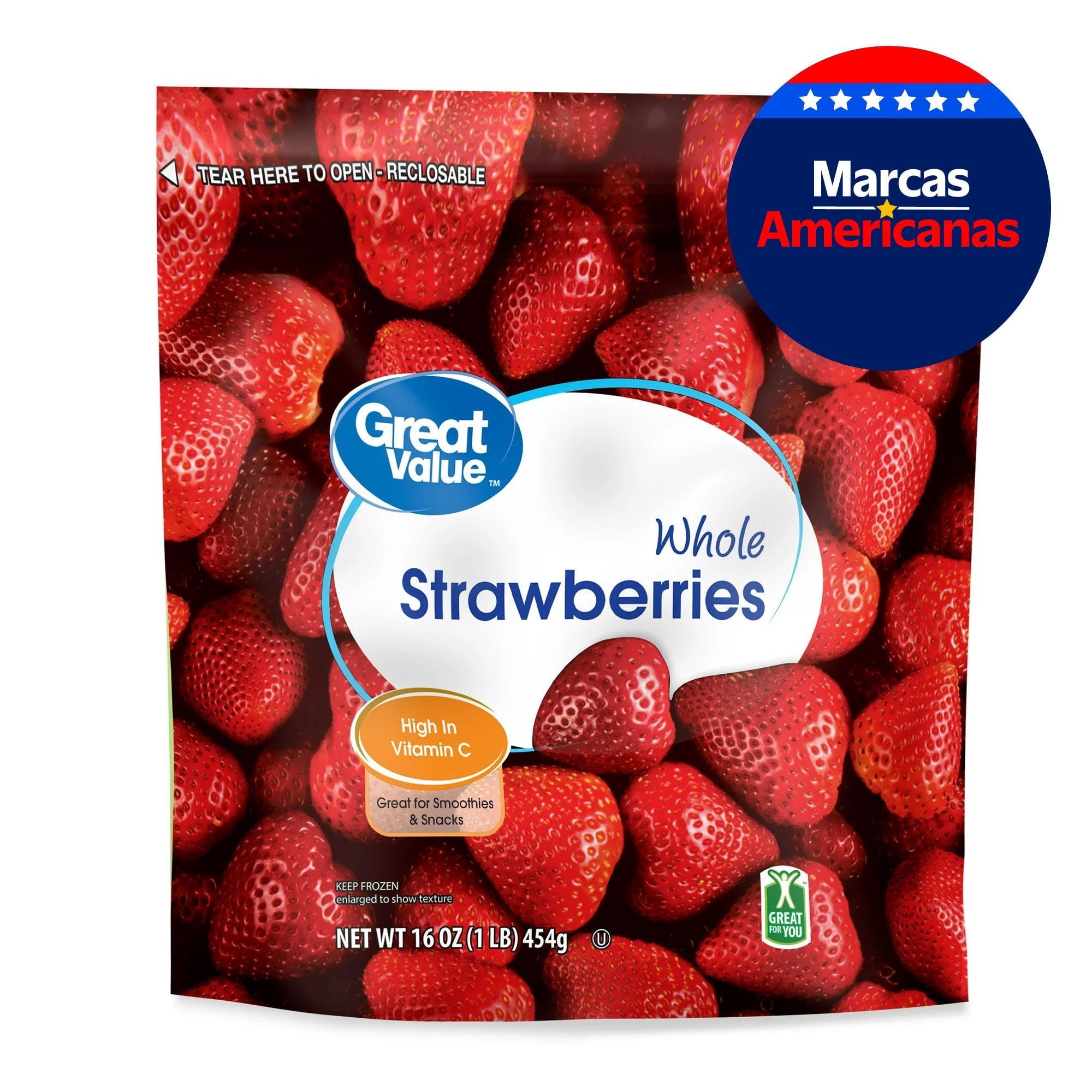 Frutillas Congeladas Enteras 454 g Great Value