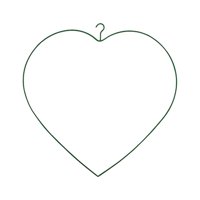 Magideal - Decoración Del Día De San Valentín Marco De Corona De Alambre En Forma De Corazón Decoración Del Hogar Anillo De Metal Círculo De Hierro Para Jardín C