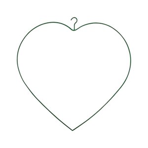 Magideal - Decoración Del Día De San Valentín Marco De Corona De Alambre En Forma De Corazón Decoración Del Hogar Anillo De Metal Círculo De Hierro Para Jardín C