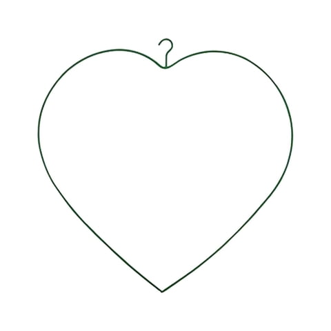 Magideal - Decoración Del Día De San Valentín Marco De Corona De Alambre En Forma De Corazón Decoración Del Hogar Anillo De Metal Círculo De Hierro Para Jardín C