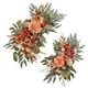 thumbnail image 1 of 2 Piezas De Flores De Seda Que Cuelgan La Corona Del Arco De La Boda Para La Boda De La Pared De La Granja Naranja, 1 of 3