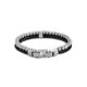 thumbnail image 1 of Pulsera Fossil para hombre con cuentas de piel negra, varias hebras, 21,5 cm, 1 of 4