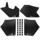 thumbnail image 1 of Protectores de guardabarros delanteros Aspaton negros, paquete de 4 con clips, 1 of 7