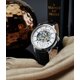 thumbnail image 4 of Reloj Stuhrling Original Skeleton Automatic de piel para hombre, 4 of 6