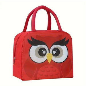 Genérico - Lonchera Bolsa Termica 23X10X29Cm Buho Rojo Kawaii