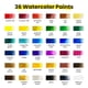 thumbnail image 3 of Set de pintura acuarela Chalkola, 36 tubos, 12 ml, con pinceles y paleta, 3 of 8