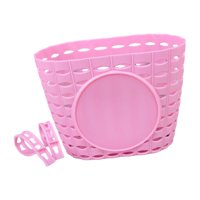 Magideal - Cesta De Bicicleta Infantil Cesta De Transporte Contenedor Frontal Canasta De Plástico Robusta De Pp Adecuada Para Regalo De Cumpleaños Y Decoración D Rosa