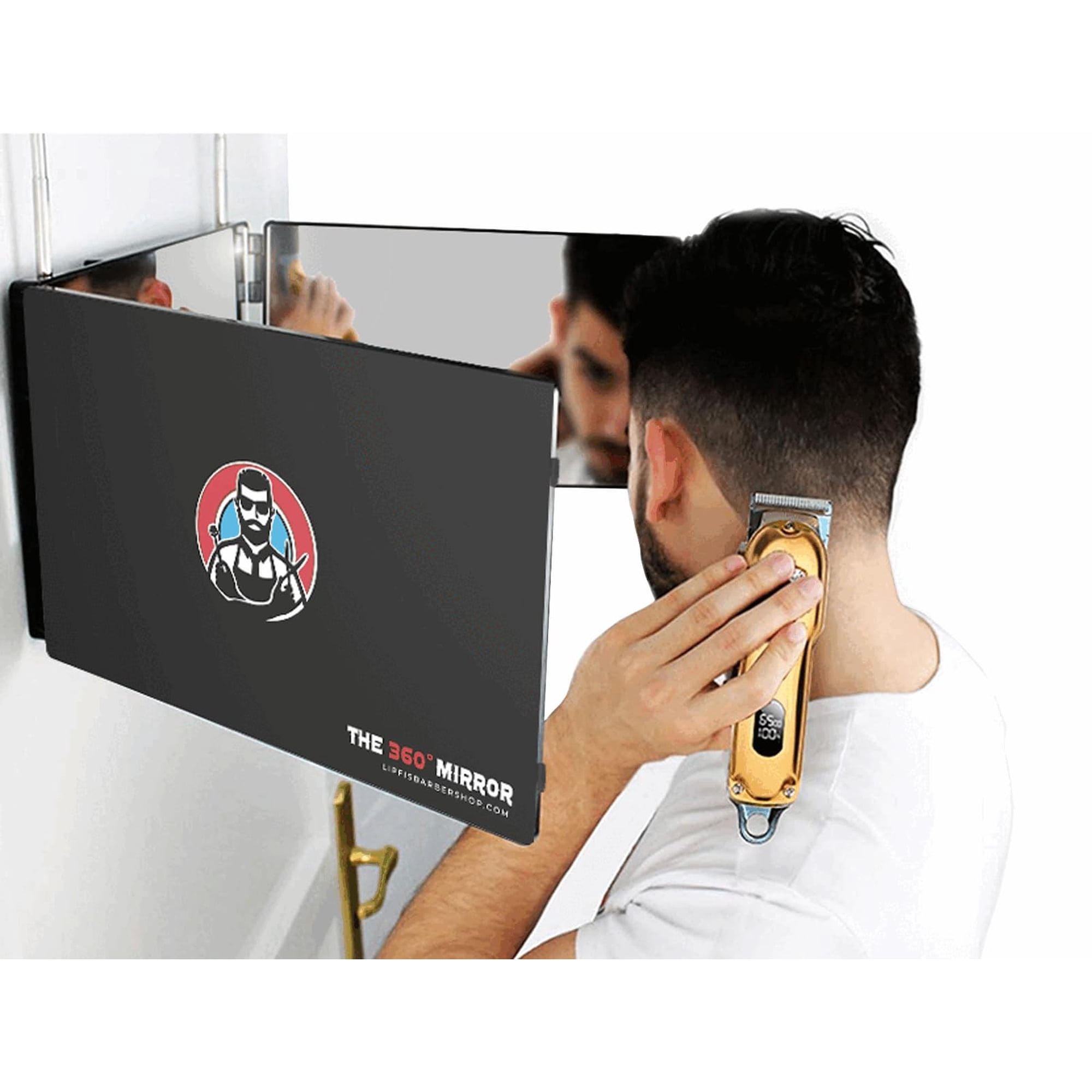 Lipfisbarbershop.com - Espejo 360 Con Triple Pliegue Para Cortarse El Pelo Usted Mismo Lipfisbarbershop