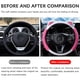 thumbnail image 2 of Funda Para Volante De Coche Mullida Y Suave Felpa Para Invierno Cálido Bonito Protector De Volante Con Orejas De Gato Gatito Universal De 15 Pulgadas Elástico Y Antideslizante, 2 of 6