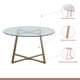 thumbnail image 3 of Mesa de centro para living de vidrio y metal 80cm, 3 of 4