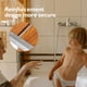 thumbnail image 5 of Asiento de ducha plegable montado en la pared, madera de teca 316, acero inoxidable, 5 of 7